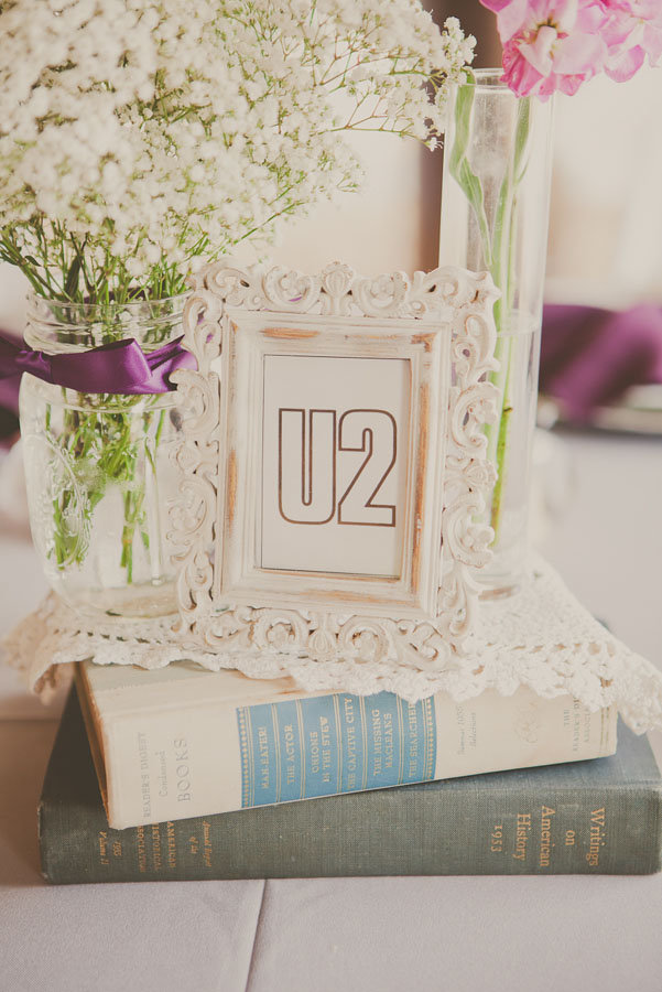 vintage rock and roll wedding centerpiece