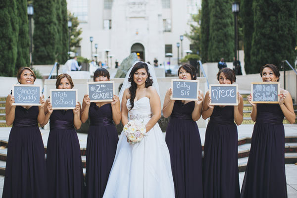cute photo with bridesmaids