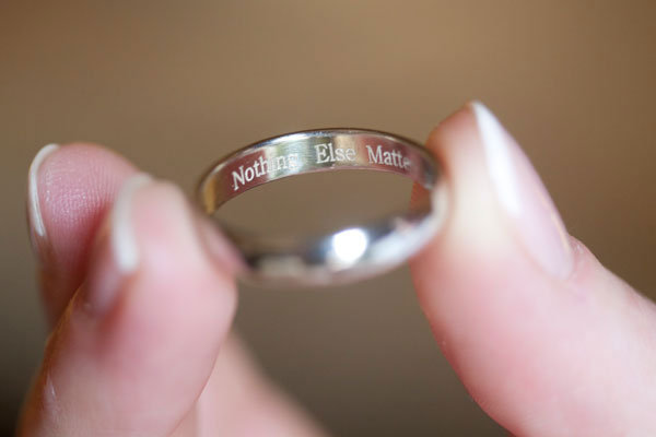 inscribe your first dance song inside your wedding ring