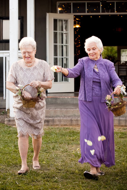 grandmas as flower girls