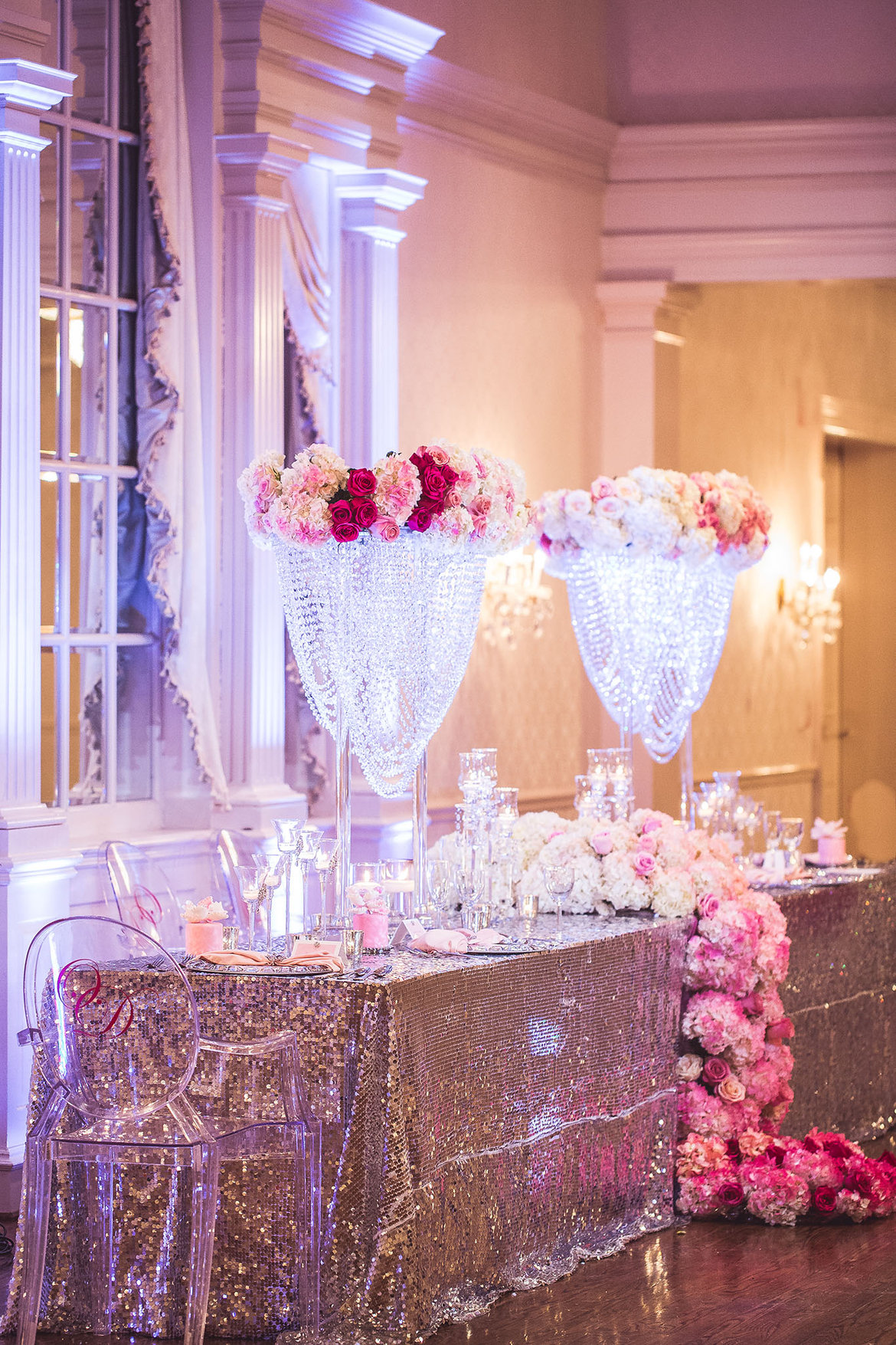 glamorous wedding table decor