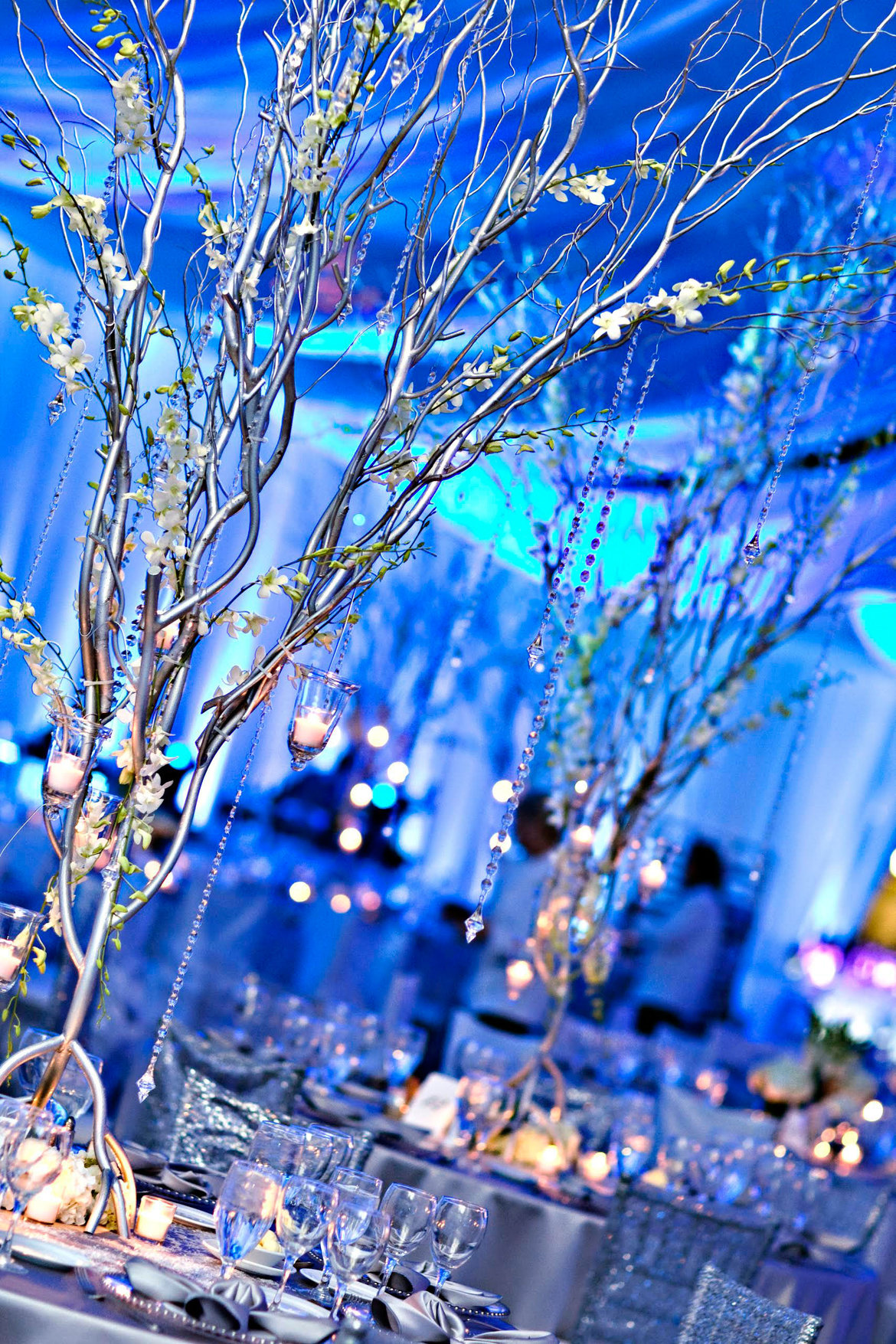 winter wedding centerpiece