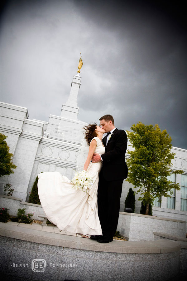 stunning windswept wedding photo