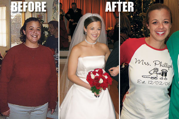 wedding weight loss before and after
