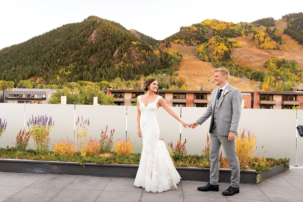 Real wedding in Aspen Colorado
