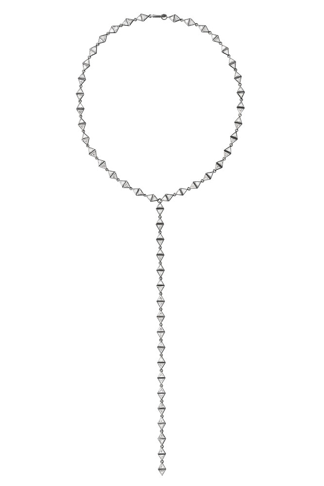 Diamond lariat necklace