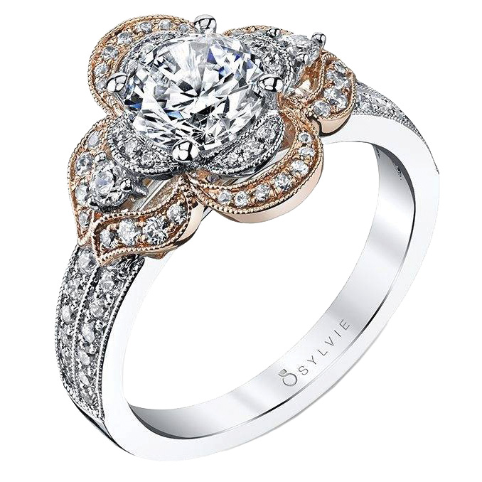 Floral Engagement Ring Sylvie Collection