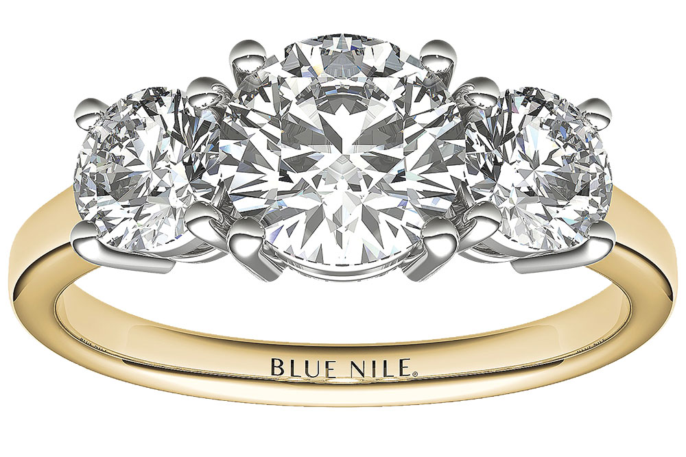Blue Nile gold engagement ring
