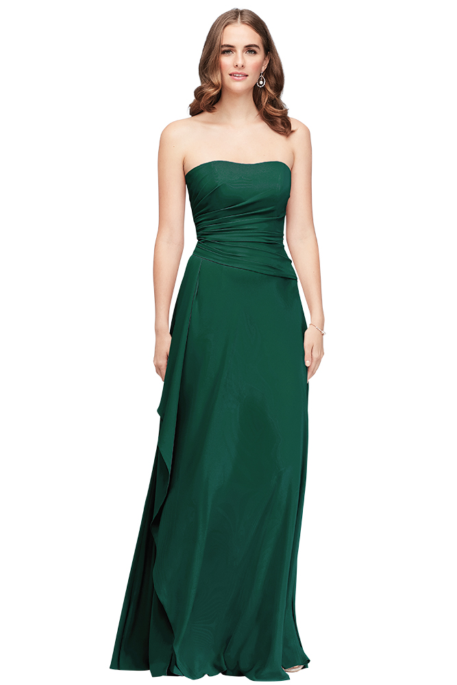 Davids Bridal green bridesmaid dress