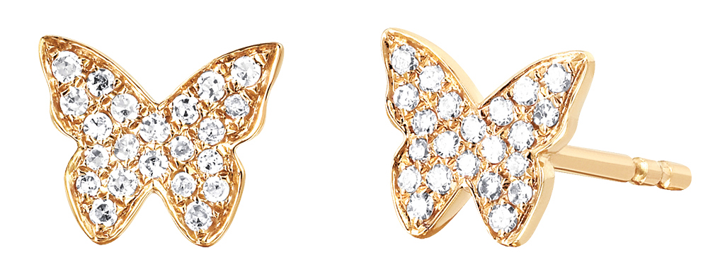 Butterfly stud earrings by EF Collection