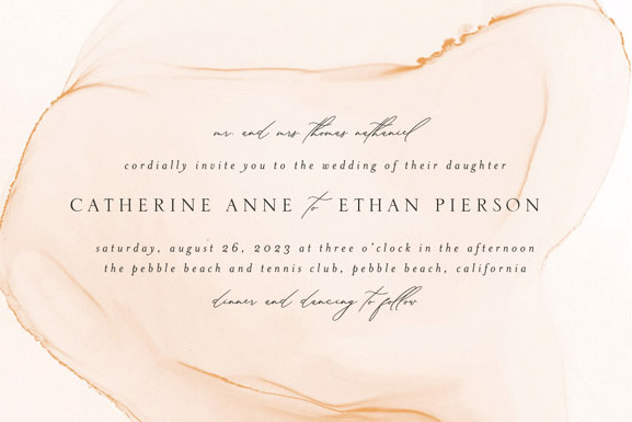cultured pearl wedding invite by erin deegan for minted