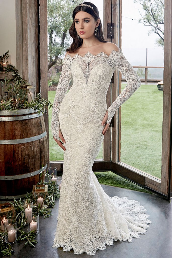 casablanca lace wedding gown