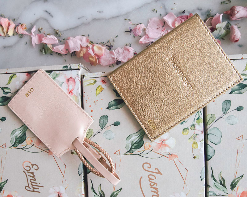 Passport Holder and Monogrammed Luggage Tag