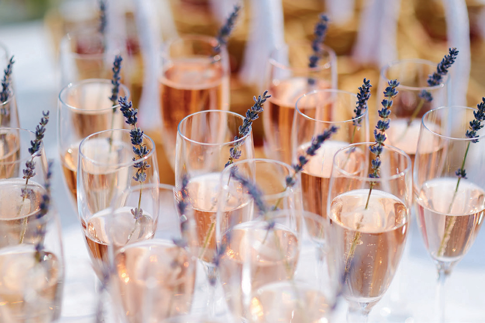 lavender champagne cocktail