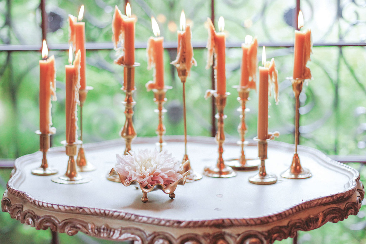 candlesticks wedding centerpiece