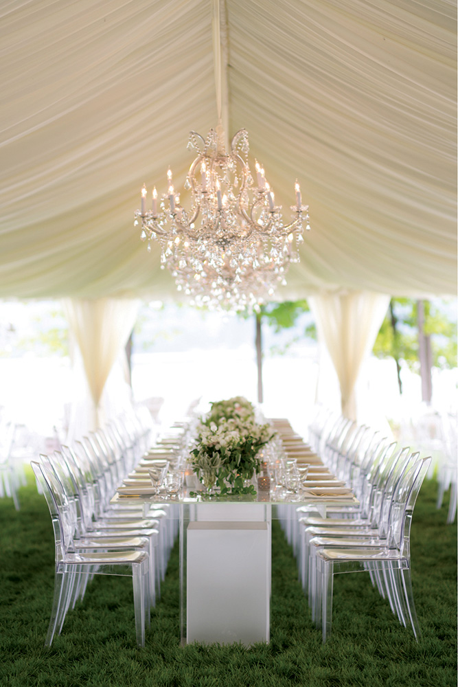 lucite wedding reception chairs