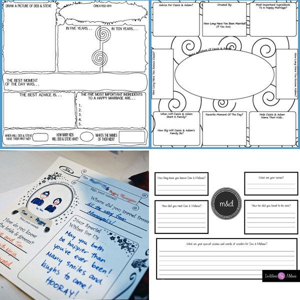 guest book pages collage