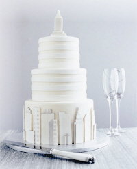 big-city wedding cake by cheryl kleinman cakes