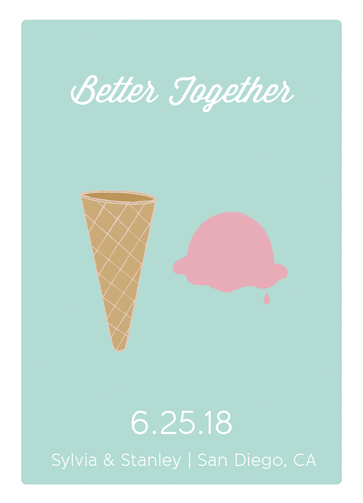 better together save the date card