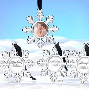 snowflake place card holder