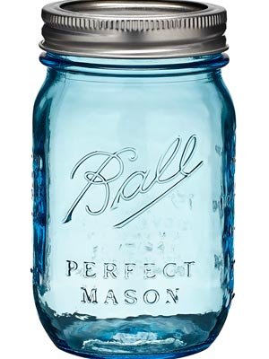 blue mason jars 