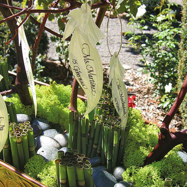 bamboo leaves escort cards