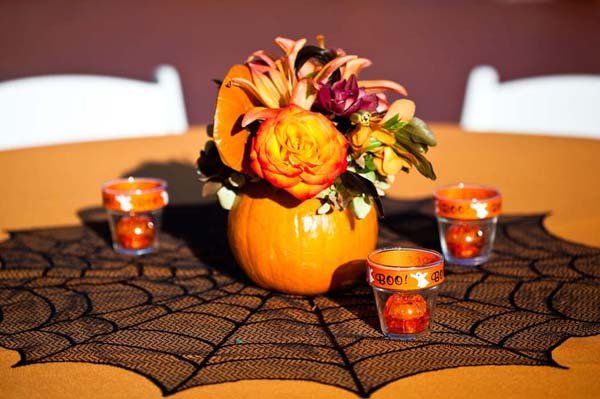 halloween wedding decor pumpkin centerpieces