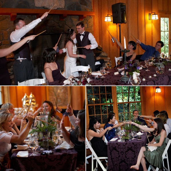 reminiscent of Hogwarts' beloved Great Hall harry potter wedding wands