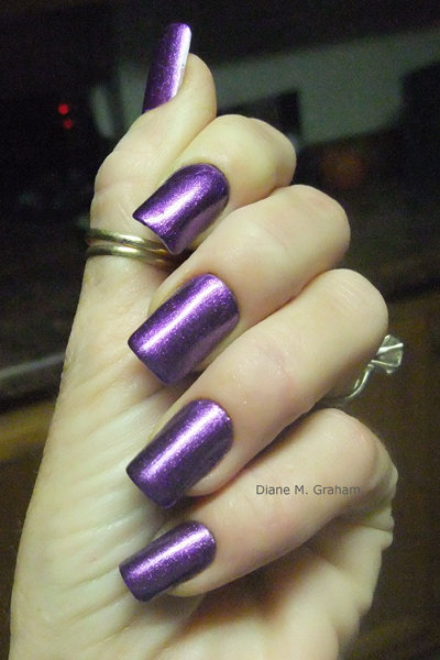 purple metallic nail polish