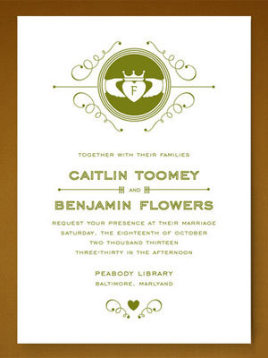 Celtic themed wedding invitations