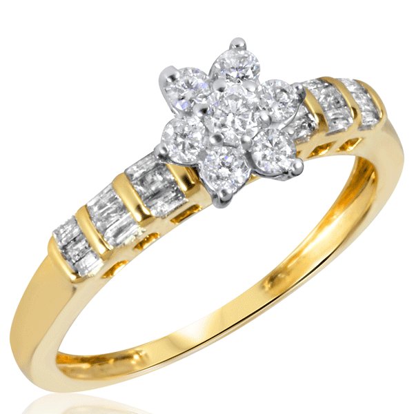 flower shaped engagement ring 