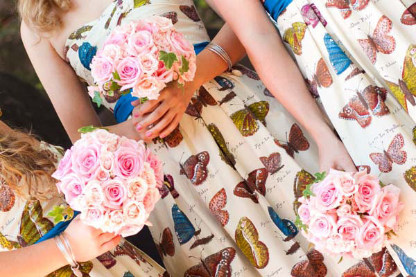 butterfly bridesmaids dresses