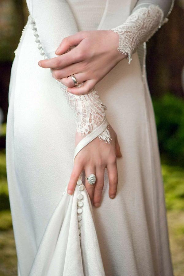 First Photos Of Bella s Breaking Dawn Wedding Dress BridalGuide