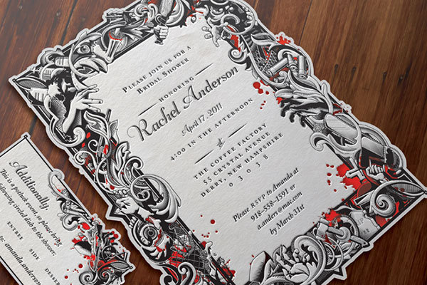 zombie wedding invitation