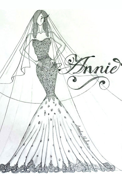 wedding dress  illustration