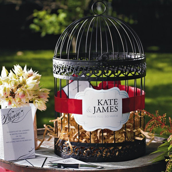 birdcage wedding guest book