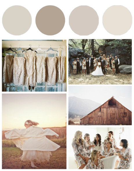 beige wedding color palette