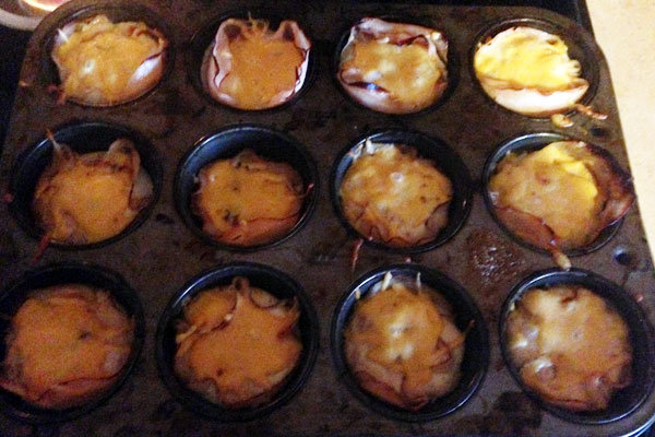 baked turkey egg cups