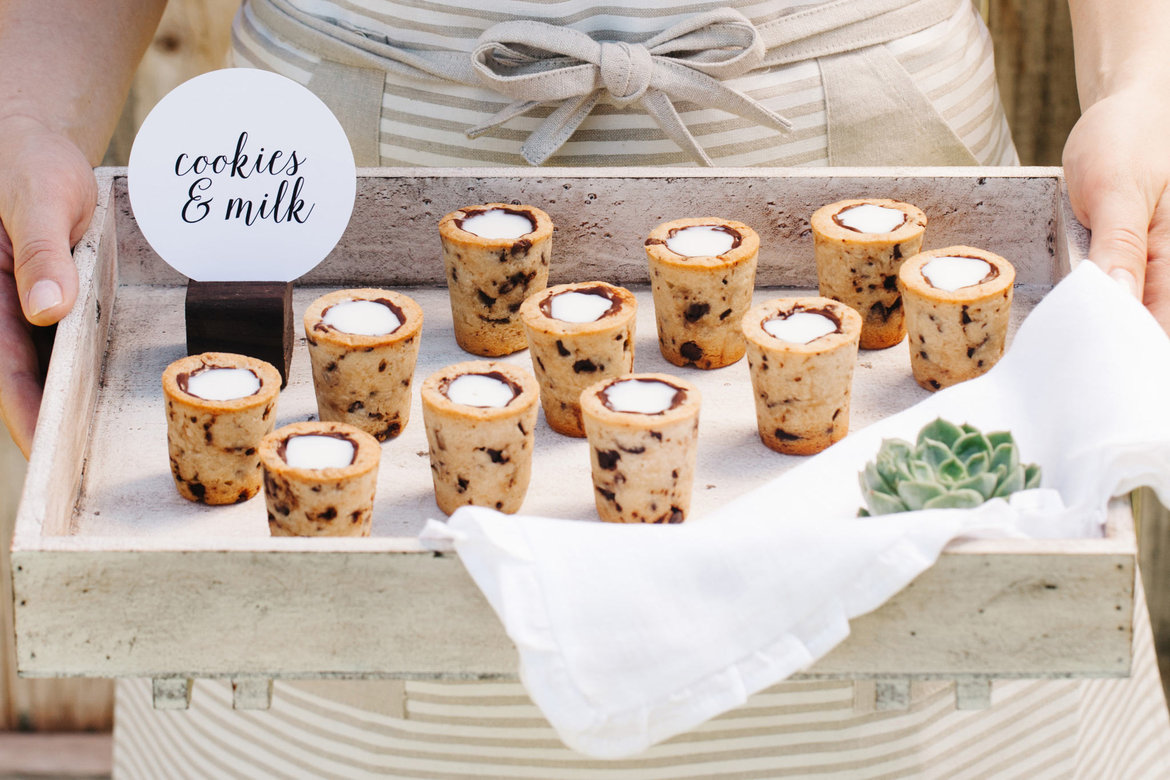 cookies and milk shots