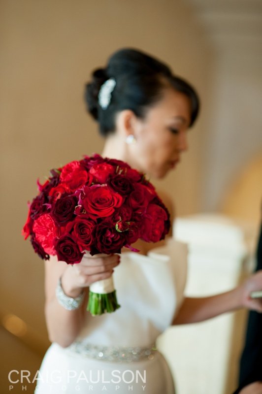 red roses bridal bouquet