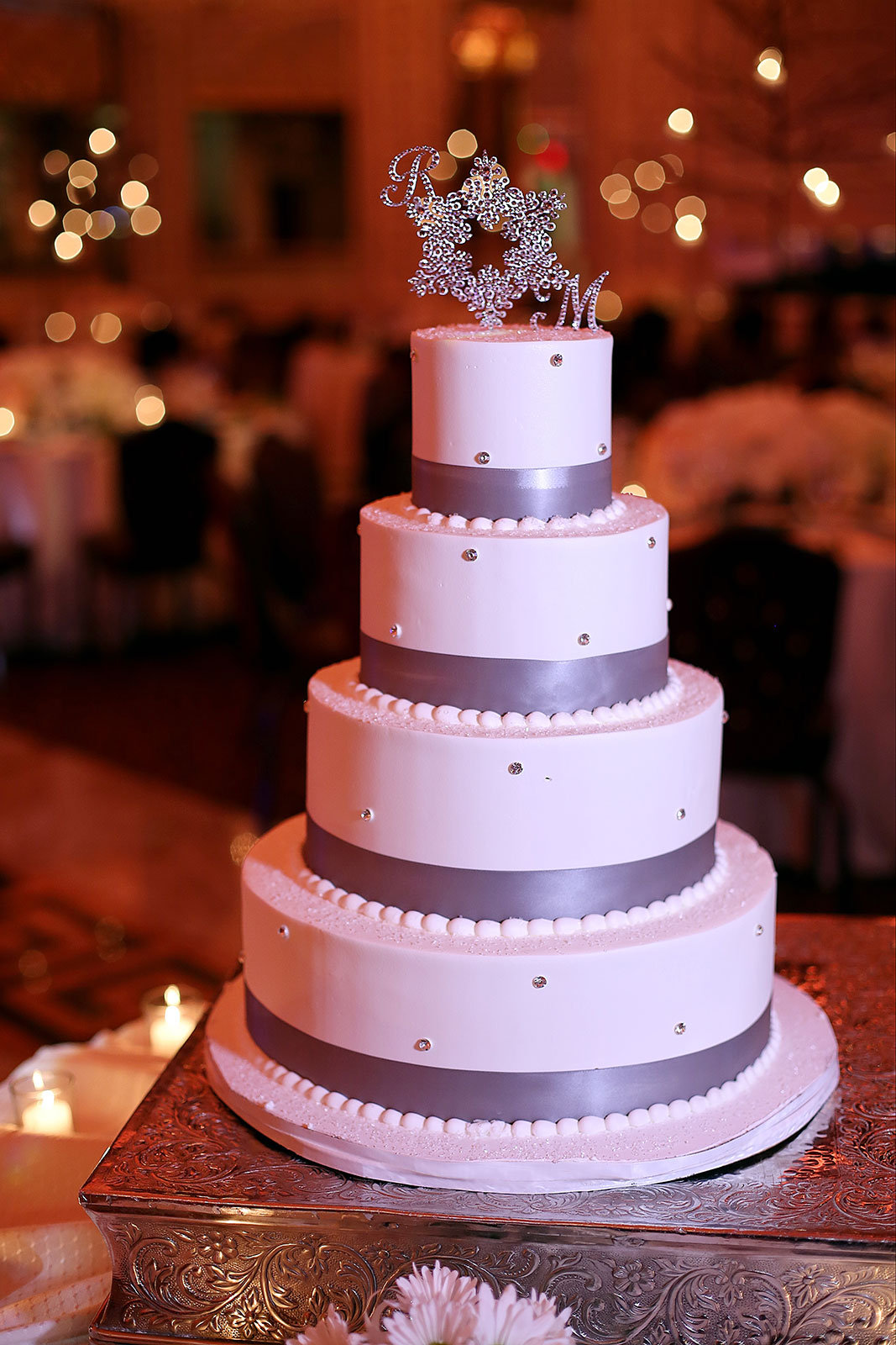 winter wedding cake topper