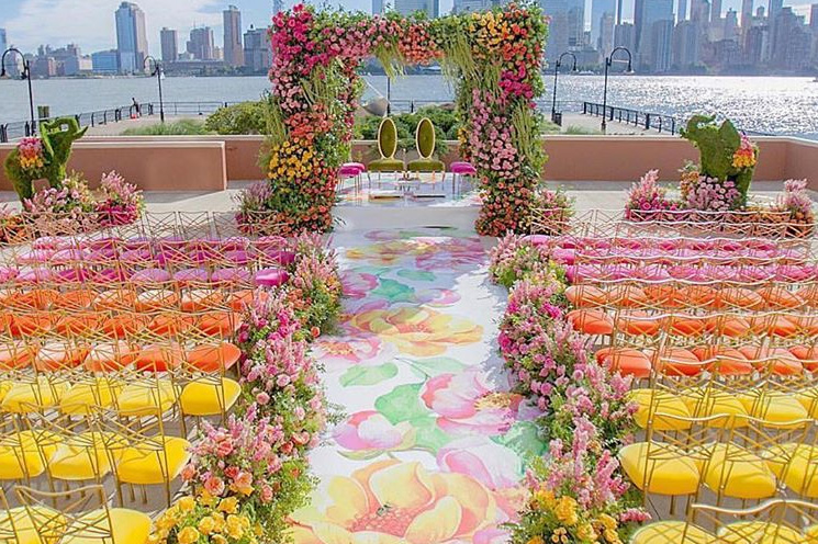 rainbow themed wedding decorations