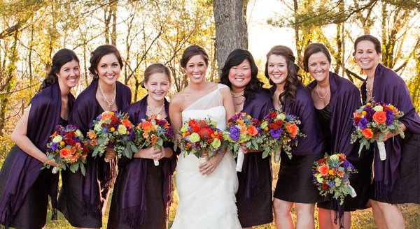 fall wedding colors bridesmaid dresses