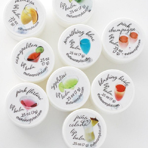 bridal shower favors lip balm