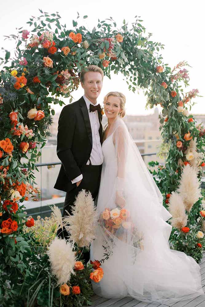 orange wedding decor