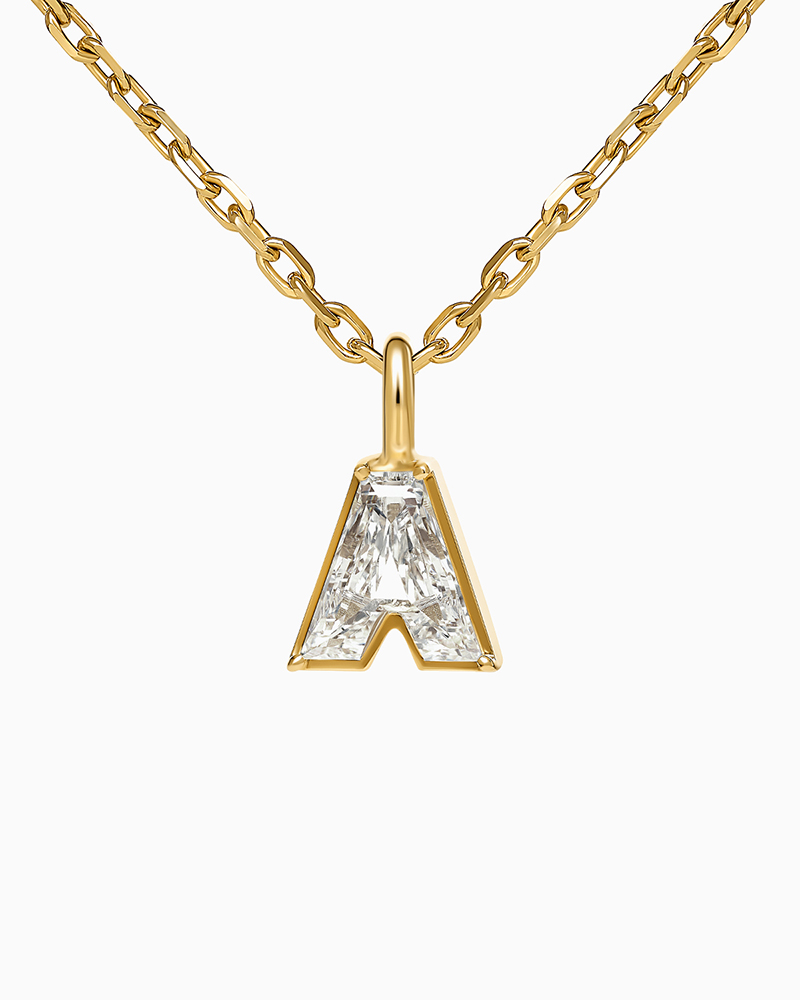 diamond initial necklace