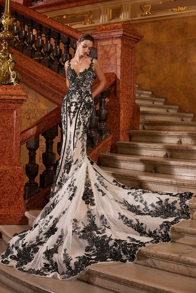 moonlight couture black wedding gown