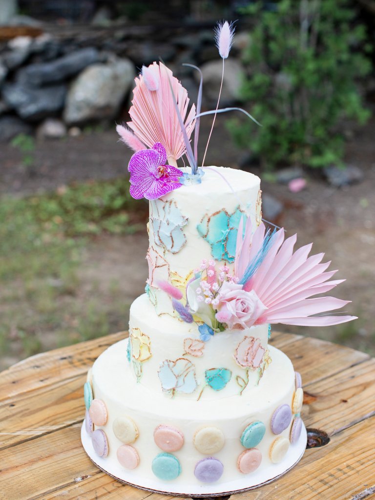 Whimsical wedding cake