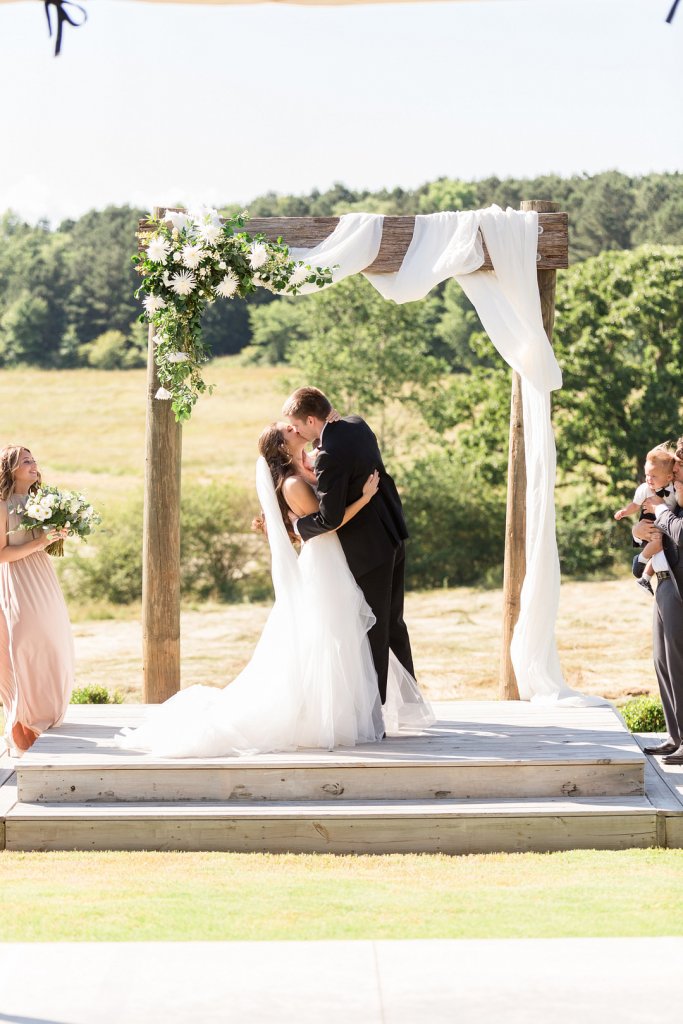 Simple wedding ceremony arch