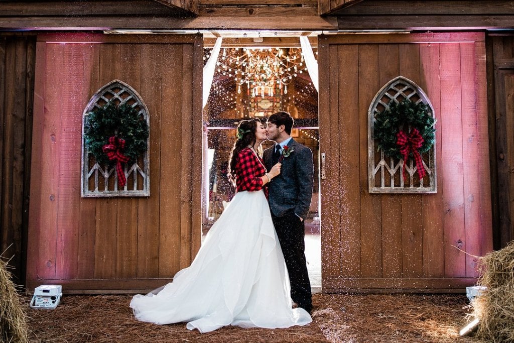 christmas wedding photo